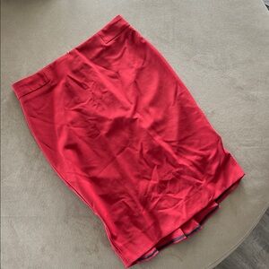 Zara Vibrant Red Midi Skirt